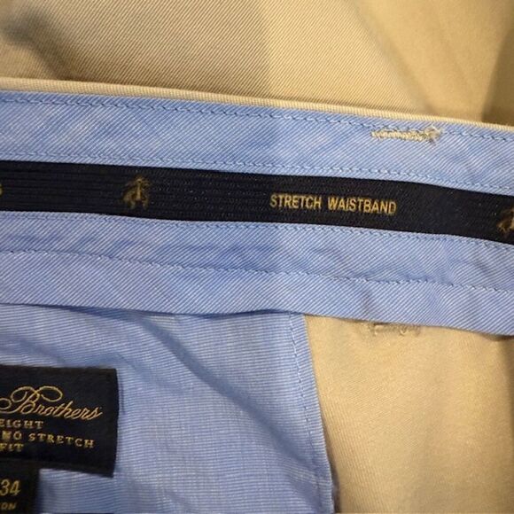 Brooks Brothers Lightweight Advantage Chino Stretch Clark Fit Khaki Size 40 x 29 - Picture 7 of 13